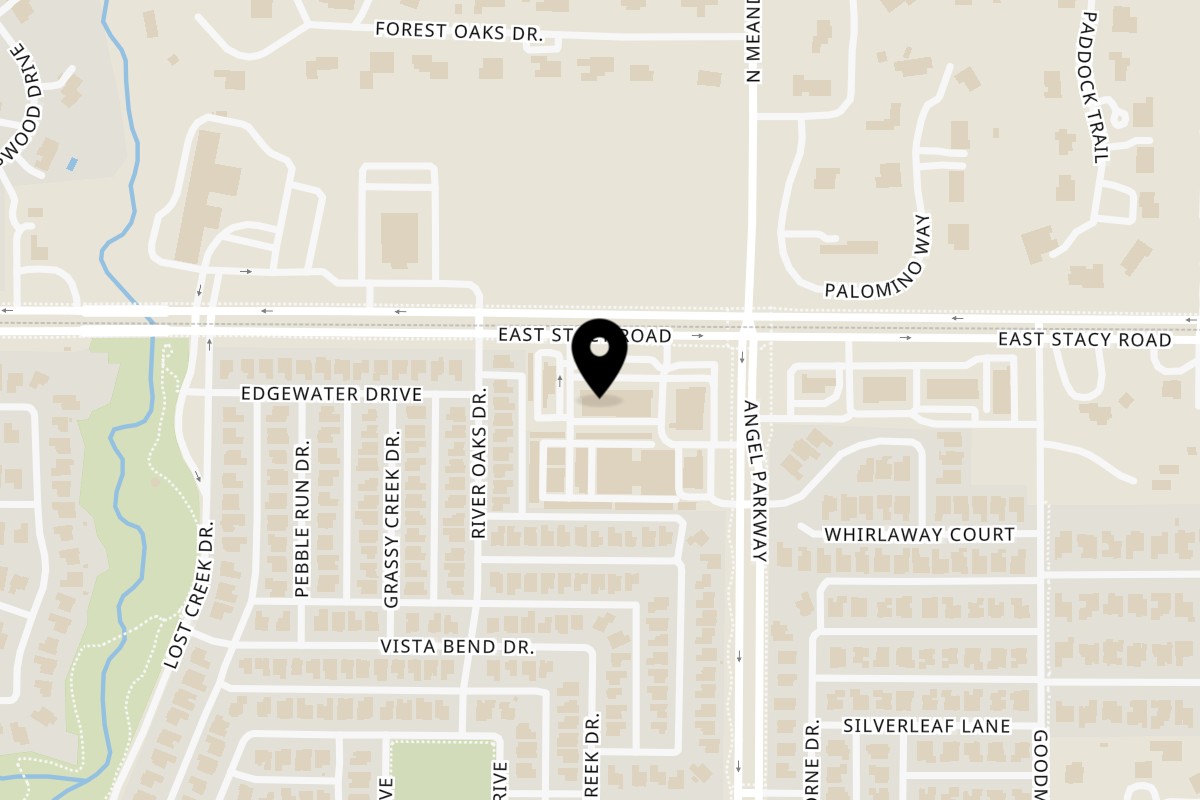 Map showing the location of Curuba on 1546 E Stacy Rd in Allen